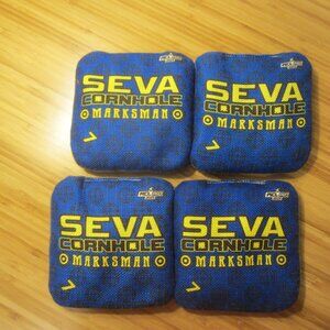 SEVA Cornhole Bags - Marksman - Blue - ACL Pro - 7 Fast / 5 Slow